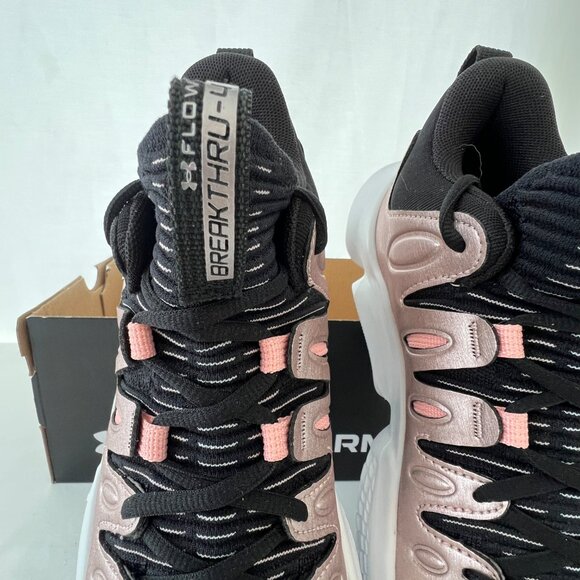 Under Armour UA Flow Breakthru 4 Womens Black Rose Gold, Sz 8.5 New with Box! - Picture 8 of 14